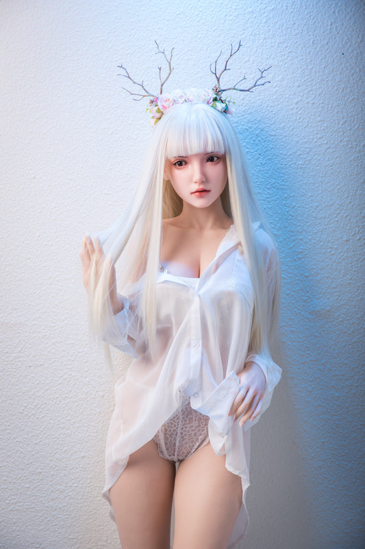 162cm Silicone Sex Doll with Wearing Hair Accessories