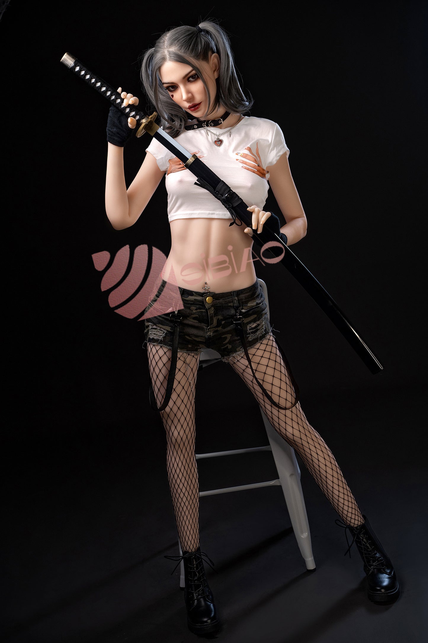 173cm/67in. SIA#173-M7 Harley Quinn Sexy Cos Real Doll With Mouth Glue（Free shipping in the continental US and EU）
